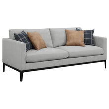 Load image into Gallery viewer, Apperson Cushioned Back Sofa Light Grey
