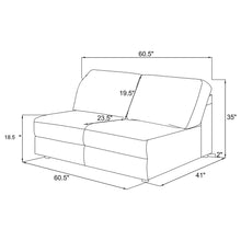 Load image into Gallery viewer, Emberson Upholstered Armless Loveseat Ivory
