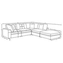 Load image into Gallery viewer, Serene 5-piece Upholstered Modular Sectional Sofa Beige

