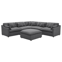 Load image into Gallery viewer, Hobson 6-piece Upholstered Modular Sectional Sofa Charcoal
