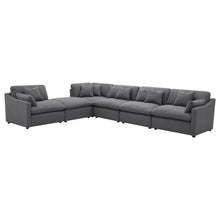 Load image into Gallery viewer, Hobson 6-piece Upholstered Modular Sectional Sofa Charcoal
