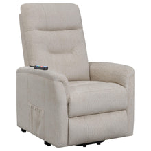 Load image into Gallery viewer, Henrietta Power Lift Recliner with Storage Pocket Beige
