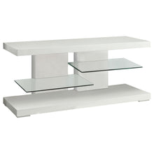 Load image into Gallery viewer, Cogswell 2-shelf TV Console Glossy White image
