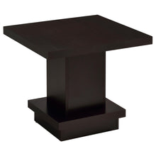 Load image into Gallery viewer, Reston Pedestal Square End Table Cappuccino
