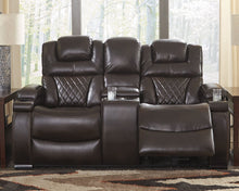 Load image into Gallery viewer, Warnerton Power Reclining Loveseat with Console
