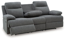 Load image into Gallery viewer, Side-Swipe Reclining Sofa with Drop Down Table
