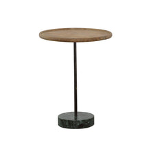 Load image into Gallery viewer, Ginevra Round Marble Base Accent Table Natural and Green image
