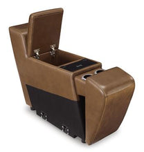 Load image into Gallery viewer, Temmpton Dual Power Leather Reclining Modular Loveseat with Console
