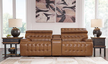 Load image into Gallery viewer, Temmpton Dual Power Leather Reclining Modular Loveseat with Console
