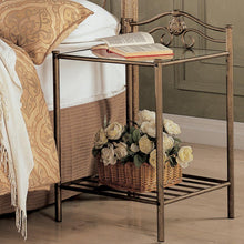Load image into Gallery viewer, Sydney 2-shlef Nightstand Antique Brushed Gold
