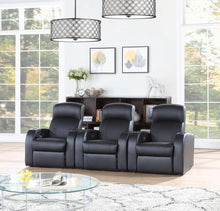 Load image into Gallery viewer, Cyrus Home Theater Upholstered Recliner Black
