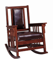 Load image into Gallery viewer, Ida Upholstered Rocking Chair Tobacco and Dark Brown
