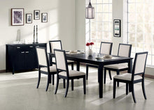 Load image into Gallery viewer, Louise Rectangular Dining Table with Extension Leaf Black
