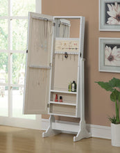 Load image into Gallery viewer, Zayas Storage Jewelry Cheval Mirror White
