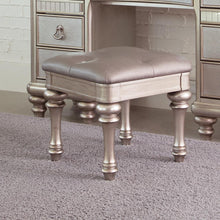 Load image into Gallery viewer, Bling Game Upholstered Vanity Stool Metallic Platinum
