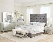 Load image into Gallery viewer, Camille Tall Tufted California King Bed Grey

