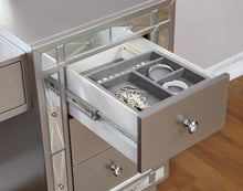 Load image into Gallery viewer, Leighton Vanity Desk and Stool Metallic Mercury
