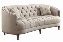 Load image into Gallery viewer, Avonlea Sloped Arm Upholstered Sofa Trim Grey
