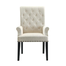 Load image into Gallery viewer, Alana Tufted Back Upholstered Arm Chair Beige
