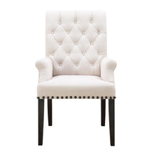 Load image into Gallery viewer, Alana Upholstered Arm Chair Beige and Smokey Black
