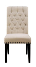 Load image into Gallery viewer, Alana Upholstered Side Chairs Beige and Smokey Black (Set of 2)
