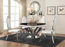 Load image into Gallery viewer, Anchorage Round Dining Table Chrome and Black
