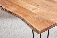 Load image into Gallery viewer, Sherman Rectangular Dining Table Natural Acacia and Matte Black
