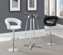 Load image into Gallery viewer, Barraza 29&quot; Adjustable Height Bar Stool Black and Chrome
