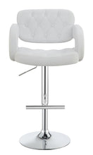 Load image into Gallery viewer, Brandi Adjustable Bar Stool Chrome and White
