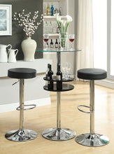 Load image into Gallery viewer, Ramses 29&quot; Adjustable Bar Stool Chrome and Black
