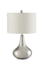 Load image into Gallery viewer, Junko Drum Shade Table Lamp Chrome and White
