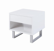 Load image into Gallery viewer, Atchison 1-drawer End Table High Glossy White
