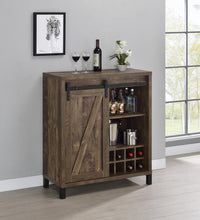 Load image into Gallery viewer, Arlington Bar Cabinet with Sliding Door Rustic Oak
