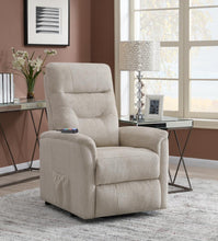 Load image into Gallery viewer, Henrietta Power Lift Recliner with Storage Pocket Beige
