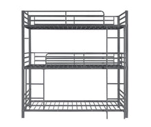 Load image into Gallery viewer, Maynard Metal Triple Twin Bunk Bed Gunmetal
