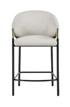 Load image into Gallery viewer, Chadwick Sloped Arm Counter Height Stools Beige and Glossy Black (Set of 2)
