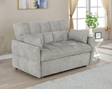 Load image into Gallery viewer, Cotswold Tufted Cushion Sleeper Sofa Bed Light Grey &amp; Dark Grey
