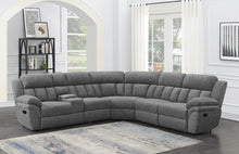 Load image into Gallery viewer, Bahrain 6-piece Upholstered Motion Sectional Charcoal
