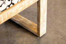 Load image into Gallery viewer, Aiden Sled Leg Upholstered Accent Bench Black and White
