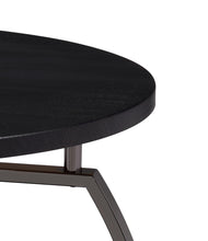 Load image into Gallery viewer, Dacre Round End Table Dark Grey and Black Nickel
