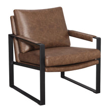 Load image into Gallery viewer, Rosalind Upholstered Accent Chair with Removable Cushion Umber Brown and Gunmetal
