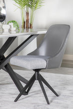 Load image into Gallery viewer, Paulita Upholstered Swivel Side Chairs (Set of 2) Grey and Gunmetal
