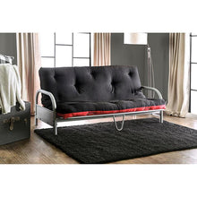 Load image into Gallery viewer, Aksel Black/Red Futon Mattress, Black, Red &amp; Gray

