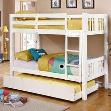 Load image into Gallery viewer, Cameron Dark Walnut, White &amp; Gray Full/Full Bunk Bed
