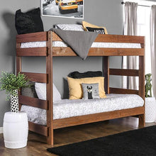 Load image into Gallery viewer, Arlette Twin/Twin Bunk Bed Brown, Black, Gray, &amp; White
