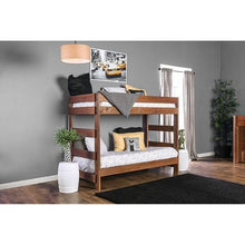 Load image into Gallery viewer, Arlette Twin/Twin Bunk Bed Brown, Black, Gray, &amp; White
