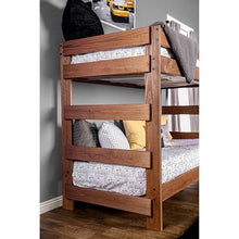 Load image into Gallery viewer, Arlette Twin/Twin Bunk Bed Brown, Black, Gray, &amp; White
