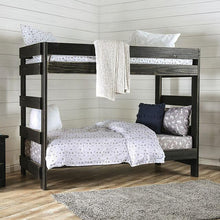 Load image into Gallery viewer, Arlette Twin/Twin Bunk Bed Brown, Black, Gray, &amp; White
