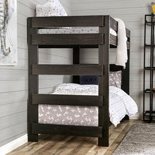 Load image into Gallery viewer, Arlette Twin/Twin Bunk Bed Brown, Black, Gray, &amp; White

