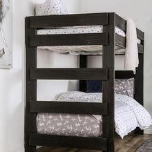 Load image into Gallery viewer, Arlette Twin/Twin Bunk Bed Brown, Black, Gray, &amp; White
